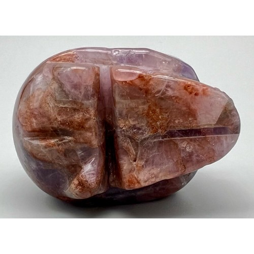 223 - A weird and wonderful, hand carved, amethyst scull with great detail. Dimensions: 50 x 40 x 35 mm, w... 