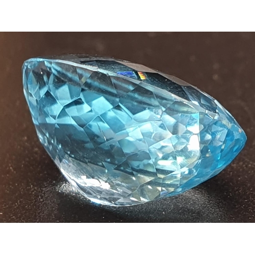 1204 - 12.48 Ct Blue Topaz. Oval shape. IDT certified