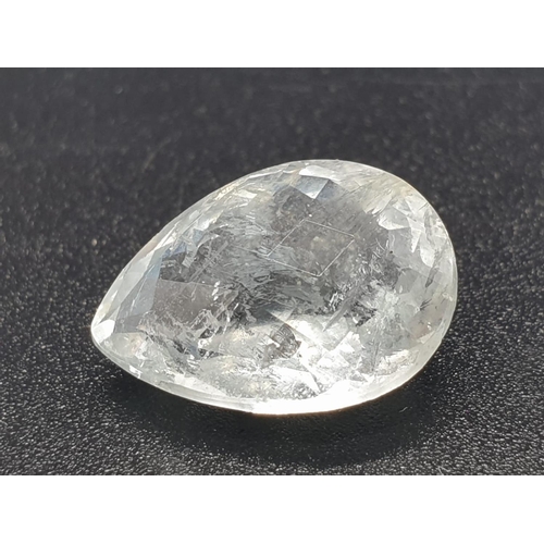 1208 - 6.82 Ct Green Beryl. Pear shape. IDT certified