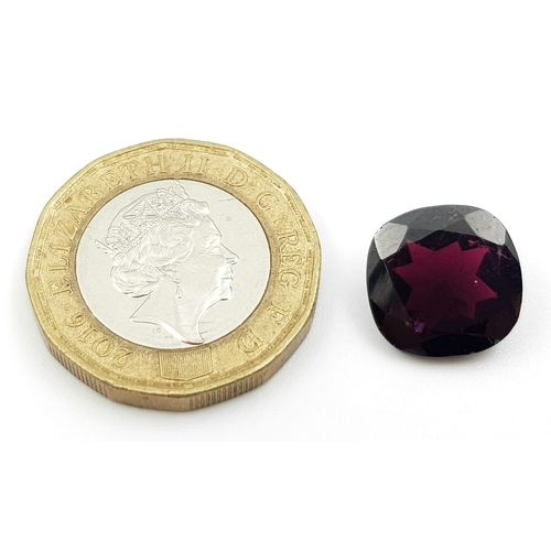 1234 - 6.23 Ct Pyrope Garnet, Cushion Shape, IGL&I Certified