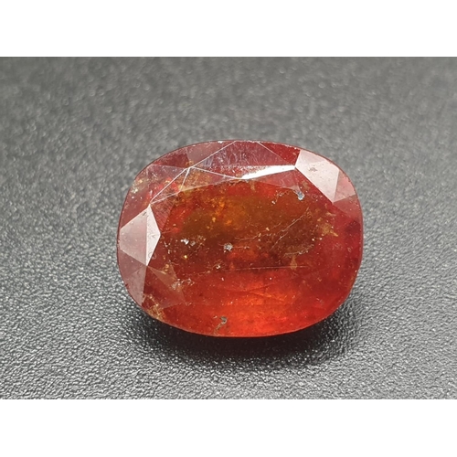 1238 - 10.11cts of Natural Hessonite. Oval cut. IDT certified.