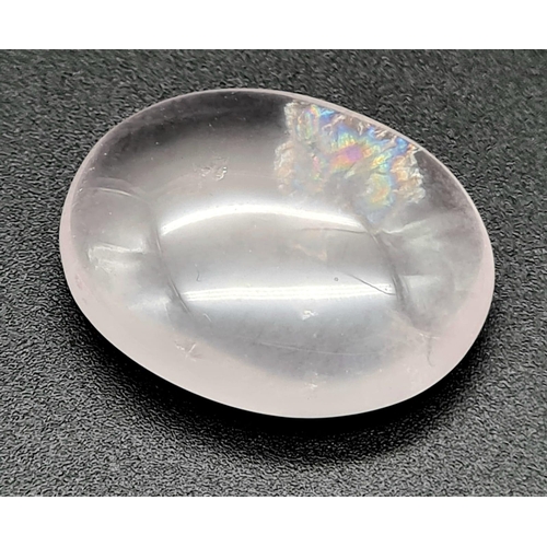 1264 - 46.30 Ct Cabochon Rose Quartz, Oval Shape, GLI Certified.