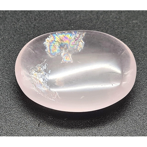 1264 - 46.30 Ct Cabochon Rose Quartz, Oval Shape, GLI Certified.