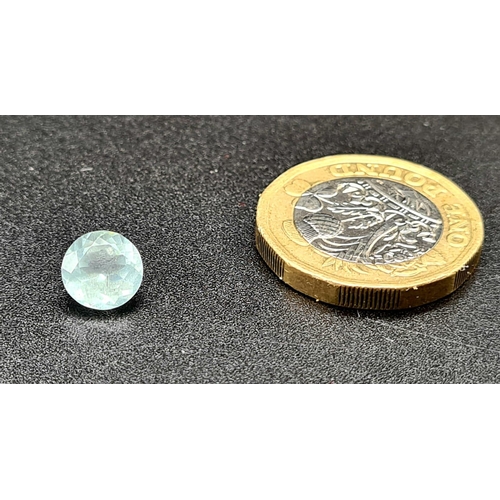 1278 - 1.65 Ct Aquamarine, Round Shape, GLI Certified