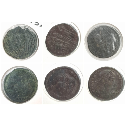 1148 - Lot of 3 Roman Coins - Constantinople, Cyzius SMKE , Antioch Smanb, RIC VII.