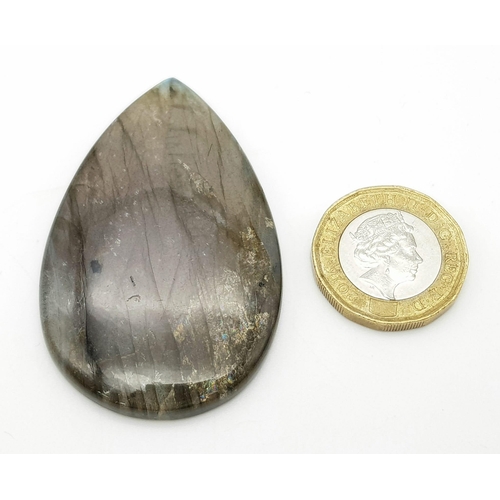 418 - 115.8ct Massive Pear Shape Labradorite with ITLGR Report and  UGL USA American Appraisal Report.