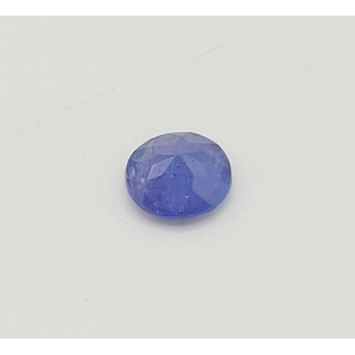 977 - 0.75cts Natural Tanzanite. Round cut. GLI certified.