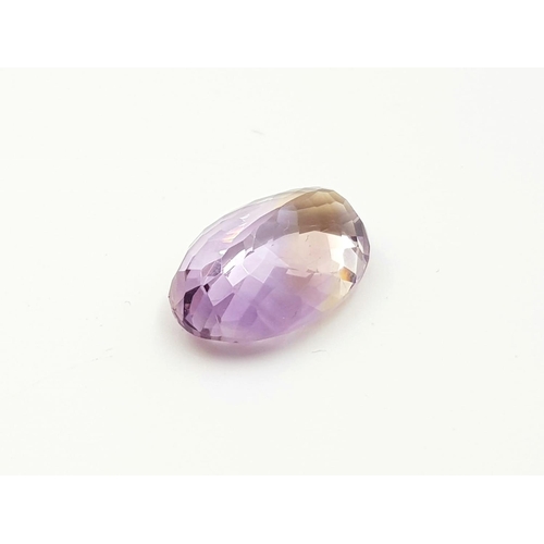 835 - 12.3ct Oval Ametrine Gemstone. ITLGR Cert.