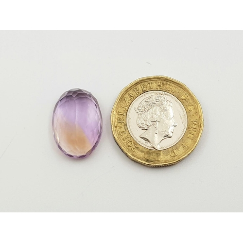 835 - 12.3ct Oval Ametrine Gemstone. ITLGR Cert.