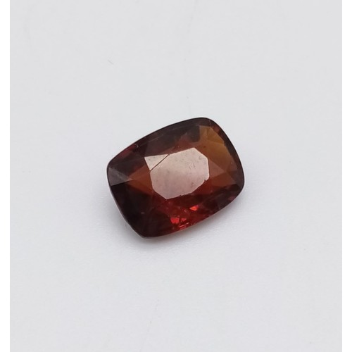 848 - A 5.04ct Natural Hessonite Garnet in the Cushion shape. Come with ITLGR Certificate