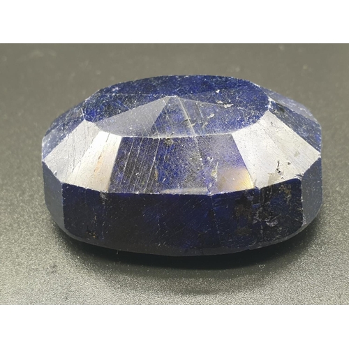 857 - 511Ct Natural Blue Sapphire. Oval shape. GLI certified