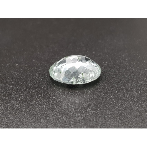 751 - 4.8ct Oval-Cut Natural Aquamarine. GLI Cert.