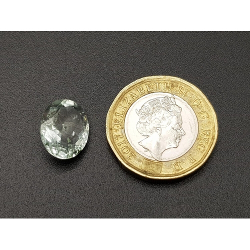 751 - 4.8ct Oval-Cut Natural Aquamarine. GLI Cert.