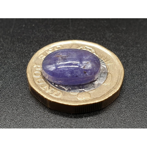 760 - 7.21cts of Oval Cabochon Tanzanite. IGLI&I Certified