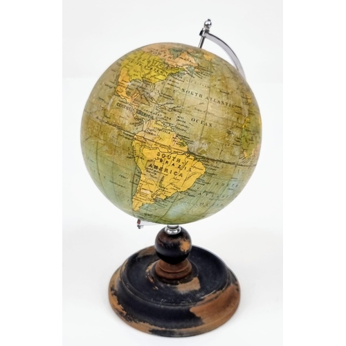 327 - A 1936 Phillips 6 inch table top globe. A lovely 1936 Phillips 6 inch terrestrial globe. 10,1/2 inch... 