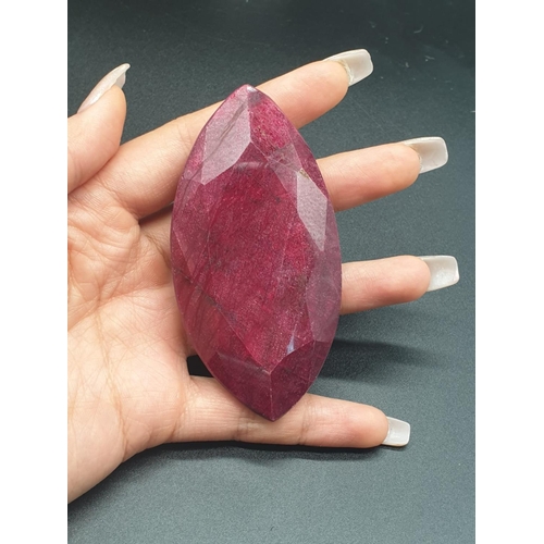 840 - A large 681.95ct natural corundum (Ruby) with IDT certification