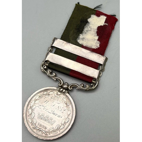 12 - A Silver Ghuznee Medal 1839 With 2 Unofficial Bars For Afghanistan & Khelat. The medal has been
... 