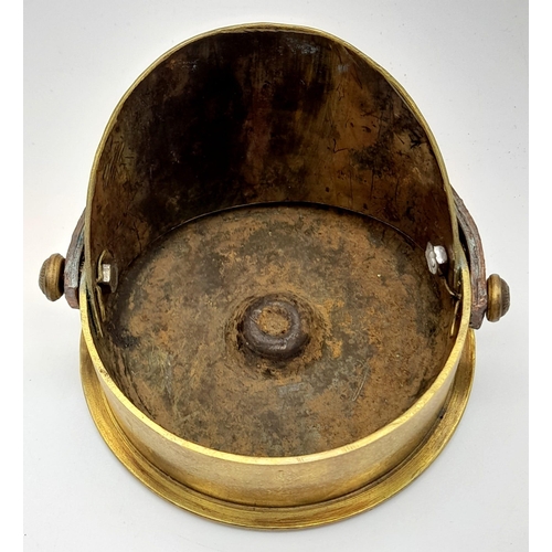 313 - A WW1 French Trench Art Cap made from 1917 French Shell.