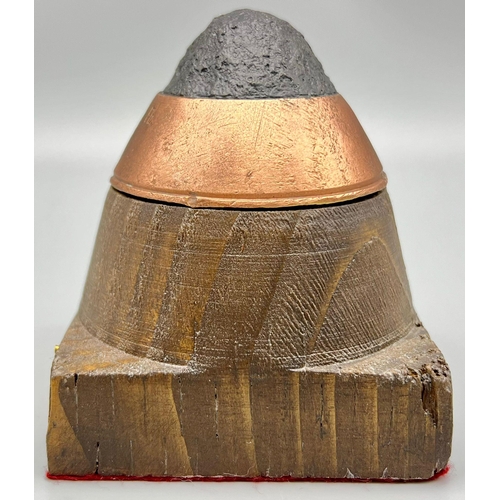 451 - A Paper Weight Made from a WW1 German HZ 14 Fuze and Wood that was found on the Somme.