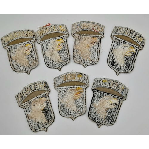 777 - A Vietnam War Era 7 x “In Country” made 101st Airborne Patches.