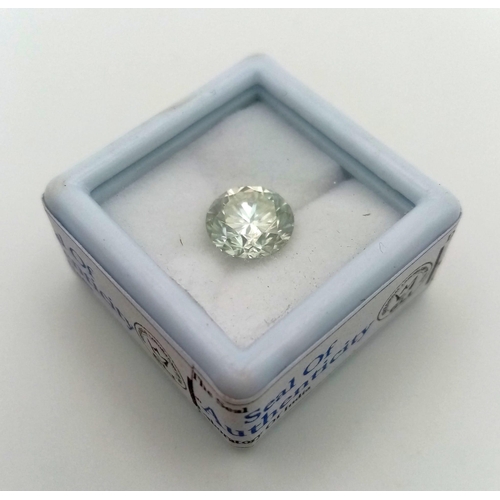 1108 - A 2.550cts White Moissanite - with certificate.