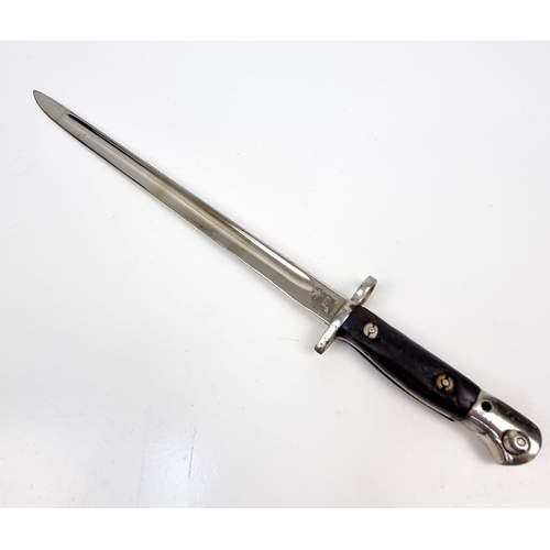 285 - A 1911 Dated British 1907 Pattern Chromed Presentation-Ceremonial Bayonet. Rare Maker “Chapman” who ... 