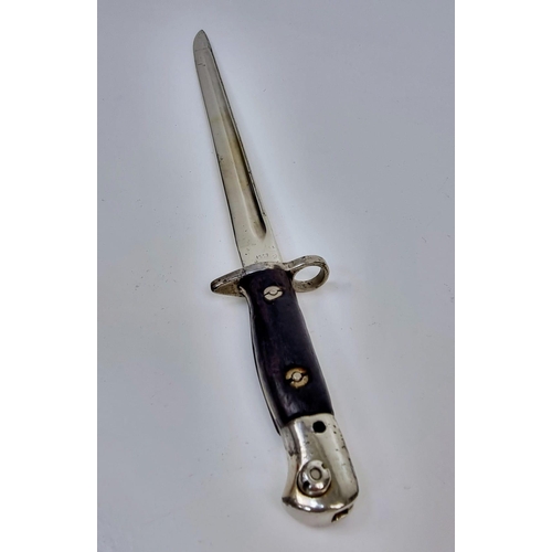 285 - A 1911 Dated British 1907 Pattern Chromed Presentation-Ceremonial Bayonet. Rare Maker “Chapman” who ... 