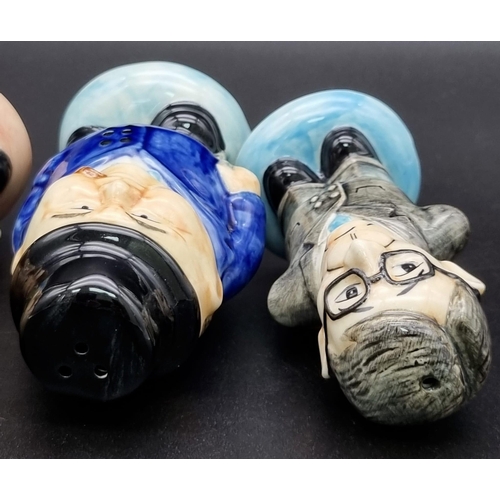 1276 - Two Excellent Vintage Pairs of Unused Political Character Salt and Pepper Pots being John Major and ... 