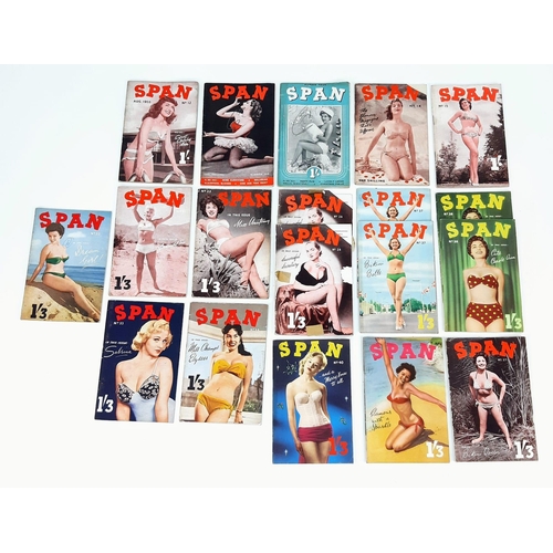 1491 - A Collection of Vintage 1950s SPAN Erotic Books. Includes the continuing serialised story - Nine Sur... 