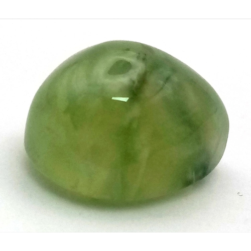 1173 - 43.6ct Natural Pear cabochon Prehnite. GLI certified.