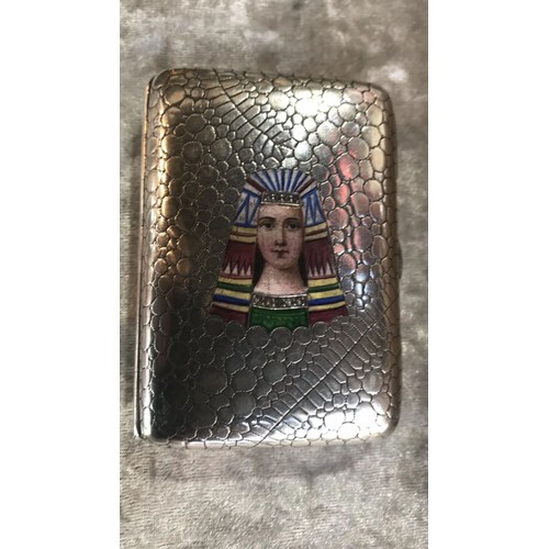 1119 - A 20th century European rare silver and enamel pearl cigarette case c.1920

Fully hallmarked 
Stunni... 