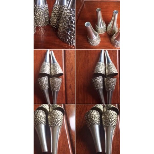 1265 - A set of  Solid Silver Salt & Pepper Shakers London dated 1969 silversmith Stuart Devlin .London 
SI... 