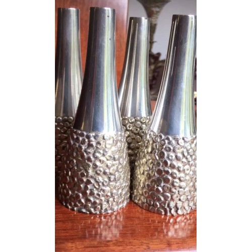 1265 - A set of  Solid Silver Salt & Pepper Shakers London dated 1969 silversmith Stuart Devlin .London 
SI... 