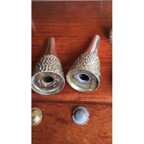 1265 - A set of  Solid Silver Salt & Pepper Shakers London dated 1969 silversmith Stuart Devlin .London 
SI... 