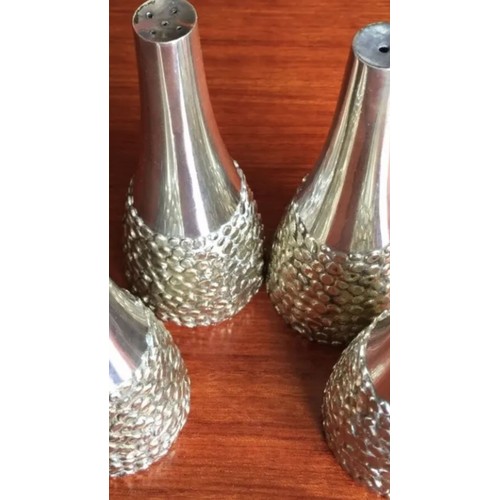 1265 - A set of  Solid Silver Salt & Pepper Shakers London dated 1969 silversmith Stuart Devlin .London 
SI... 