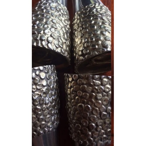 1265 - A set of  Solid Silver Salt & Pepper Shakers London dated 1969 silversmith Stuart Devlin .London 
SI... 