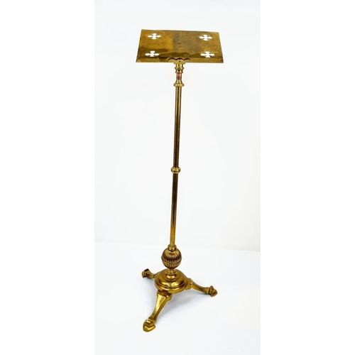 1271 - A Vintage Gilded Metal Lectern. Perfect for a musician or book reader. Two parts and expandable. Joi... 