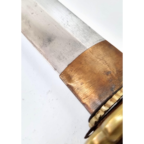 264 - A WW2 Japanese Army Officers Katana Sword. The tang bears markings of the armoury makers signature e... 