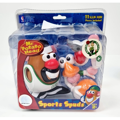 743 - Three Very Collectable Mr Potato Head Toys. To include: Sports Spud Boston Celtics, Sweetheart Spud ... 