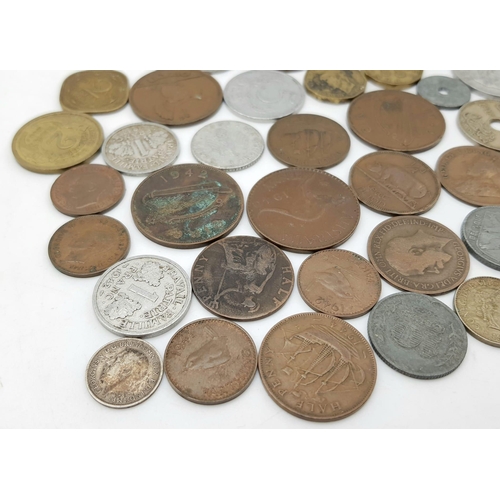 1034 - A Parcel of 40 WW1 and WW2 World Coins