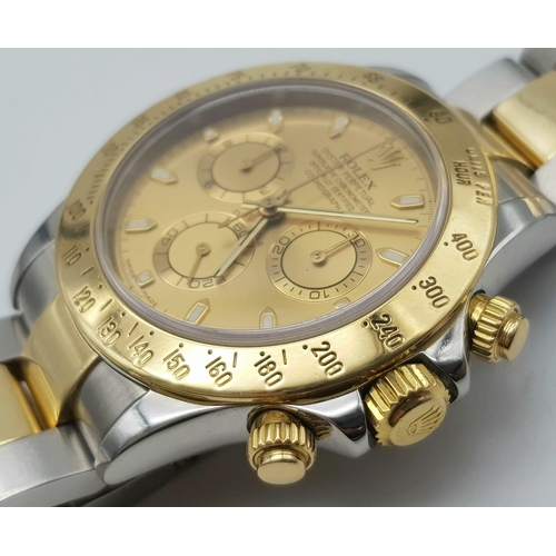 87 - A Rolex Cosmograph Daytona Steel and Gold Gents Watch. 
Stainless steel /yellow gold strap and case ... 