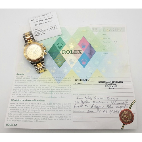 87 - A Rolex Cosmograph Daytona Steel and Gold Gents Watch. 
Stainless steel /yellow gold strap and case ... 