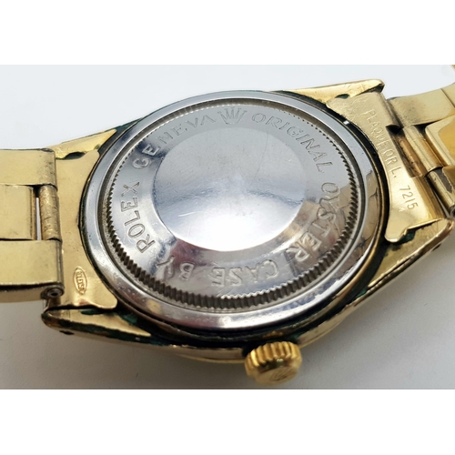 99 - A TUDOR PRINCE-OYSTERDATE AUTOMATIC GOLD PLATED WATCH WITH CASE AND STRAP MADE BY ROLEX.  34mm