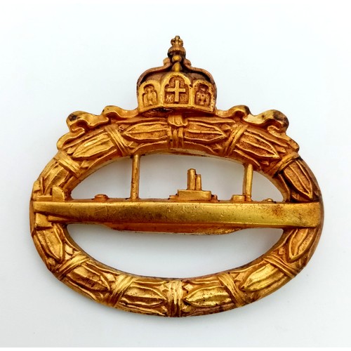 145 - A WW1 Imperial German U-Boat Crew Badge. Maker: Walter Schot.