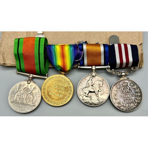 228 - WW1 Military Medal Group To: 108615 GNR H. Clayton R.F.A London Gazette 22/02/18 - 2417. Harry
Clayt... 