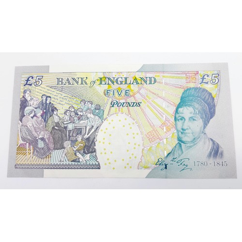 1070 - An Andrew Bailey (now governor of bank of England) Bank of England Five Pound Note.