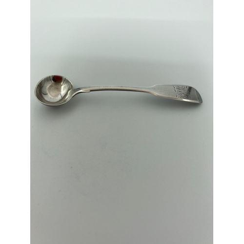 364 - Antique SILVER Early Victorian Salt/mustard condiment spoon. Having clear Hallmark for Charles Boyto... 