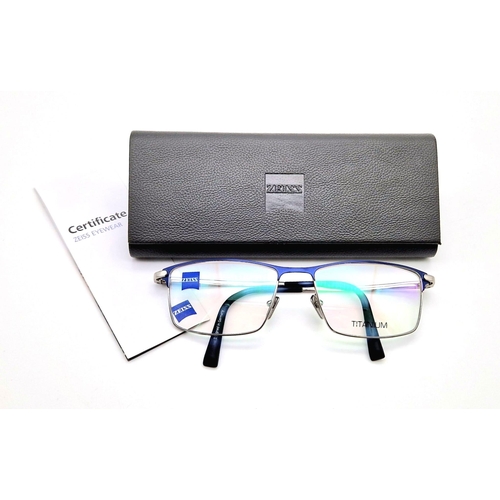 1051 - A Pair of As new, Boxed, Zeiss Titanium Spectacle Frames.