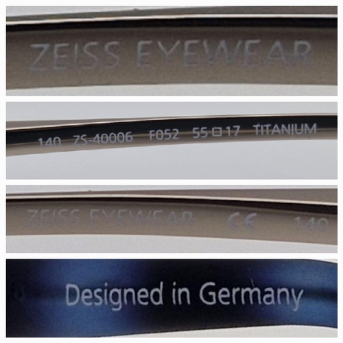 1051 - A Pair of As new, Boxed, Zeiss Titanium Spectacle Frames.