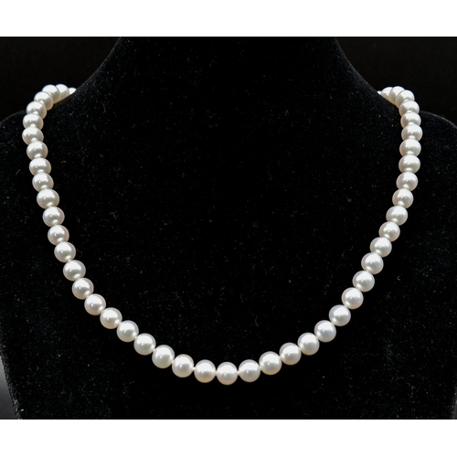 699 - A South Sea Pearl Necklace with a 14K Yellow Gold Clasp. Typical pearl size 7mm. 27.8g total weight.... 